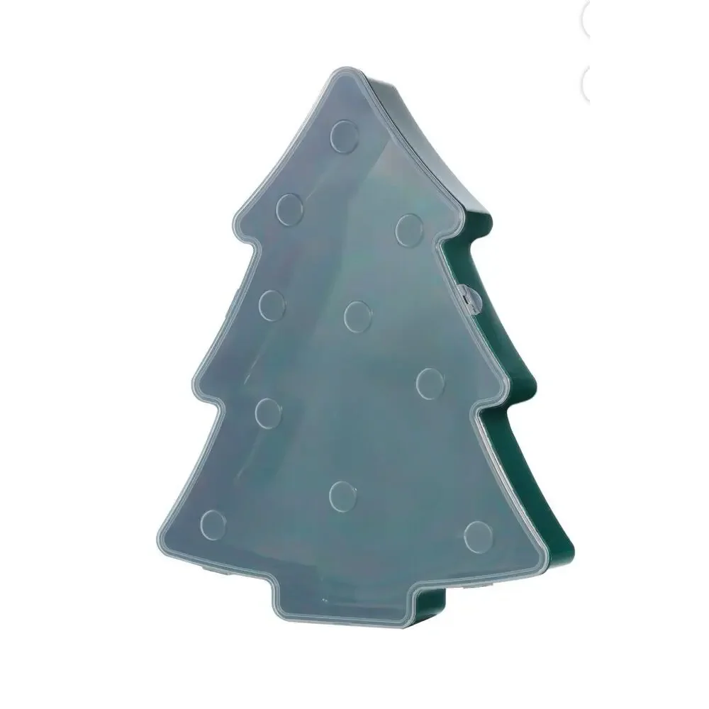 2 Christmas Tree Food Storage Container Plastic Cookie Storage Walmart NEW